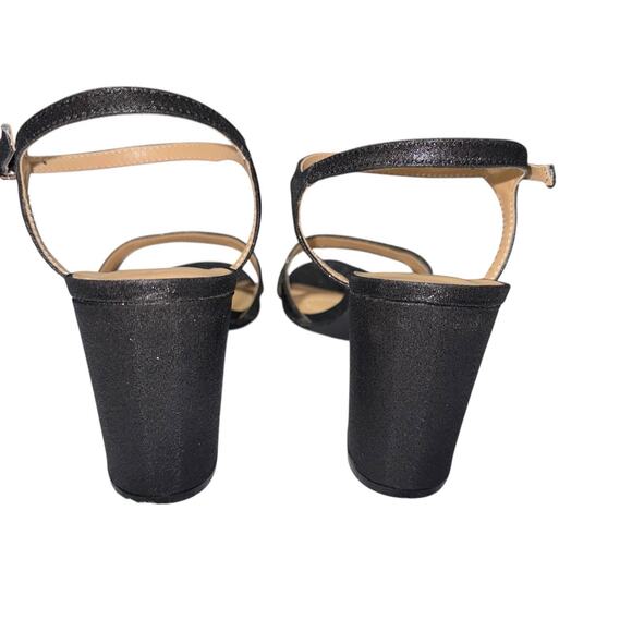 American Glamour Badgley Mischka Womens Karli Heeled Black Sandals SZ/ 8.5 - Picture 7 of 11